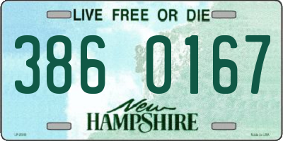 NH license plate 3860167