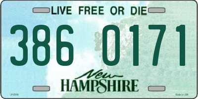 NH license plate 3860171