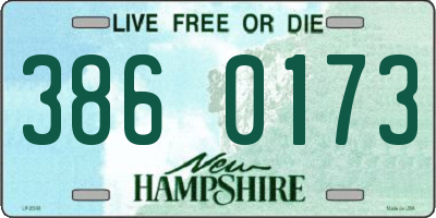 NH license plate 3860173