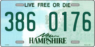 NH license plate 3860176