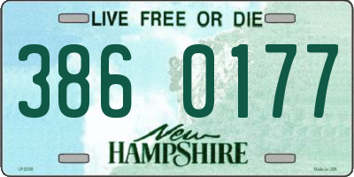 NH license plate 3860177