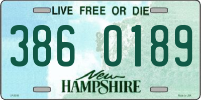 NH license plate 3860189