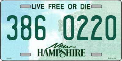 NH license plate 3860220