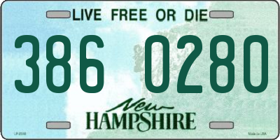 NH license plate 3860280