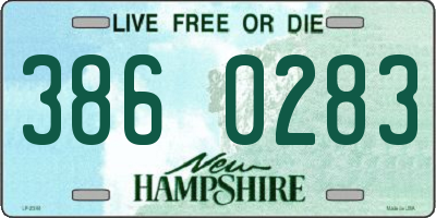 NH license plate 3860283