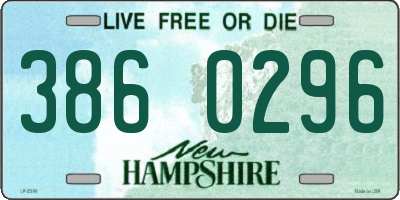 NH license plate 3860296