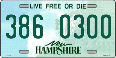 NH license plate 3860300