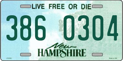 NH license plate 3860304