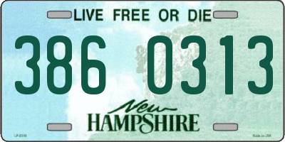NH license plate 3860313