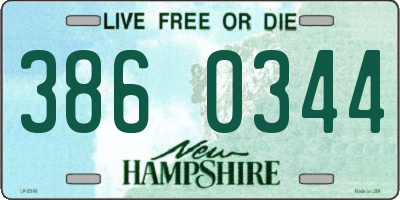 NH license plate 3860344