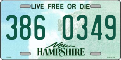 NH license plate 3860349
