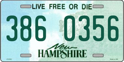 NH license plate 3860356