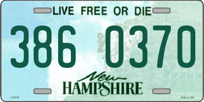 NH license plate 3860370