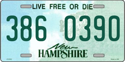 NH license plate 3860390