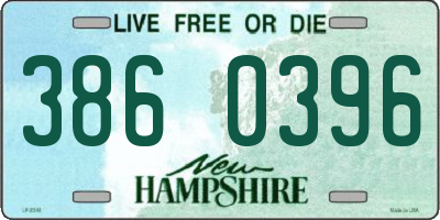 NH license plate 3860396