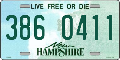 NH license plate 3860411