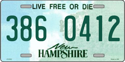 NH license plate 3860412