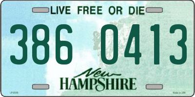 NH license plate 3860413