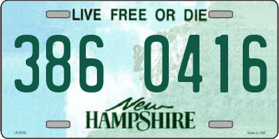 NH license plate 3860416