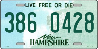 NH license plate 3860428