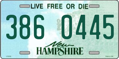NH license plate 3860445