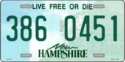 NH license plate 3860451