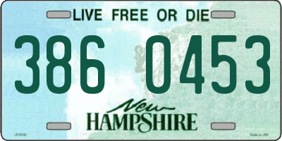 NH license plate 3860453