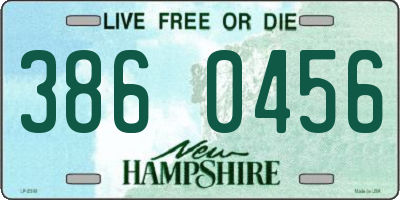 NH license plate 3860456