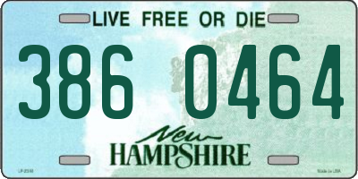 NH license plate 3860464