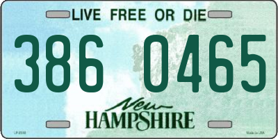 NH license plate 3860465