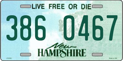 NH license plate 3860467