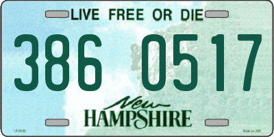 NH license plate 3860517