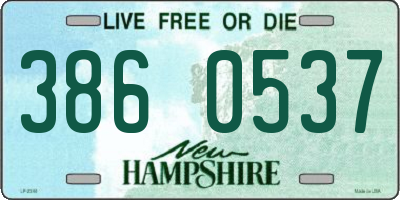 NH license plate 3860537