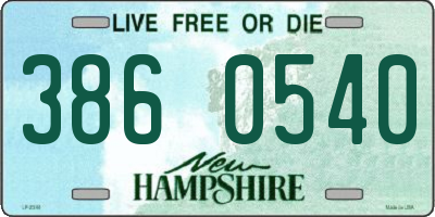 NH license plate 3860540
