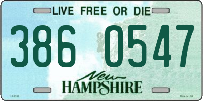 NH license plate 3860547
