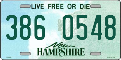 NH license plate 3860548
