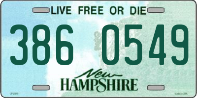 NH license plate 3860549