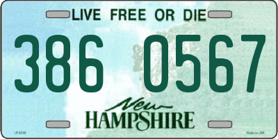 NH license plate 3860567