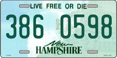 NH license plate 3860598