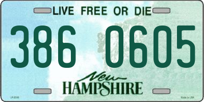 NH license plate 3860605