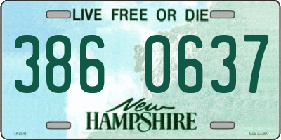 NH license plate 3860637