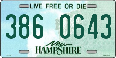 NH license plate 3860643