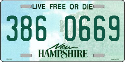 NH license plate 3860669