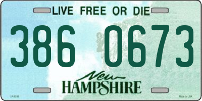 NH license plate 3860673