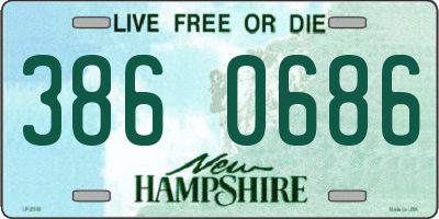 NH license plate 3860686