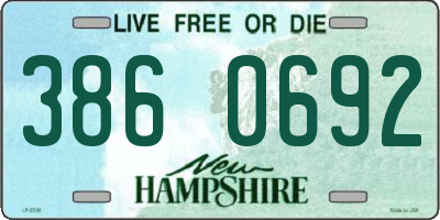 NH license plate 3860692