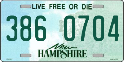 NH license plate 3860704