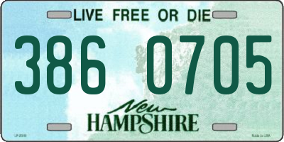NH license plate 3860705