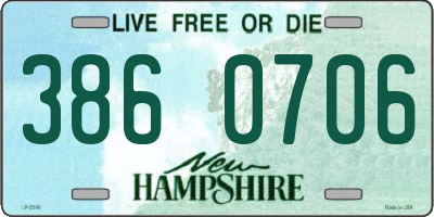 NH license plate 3860706