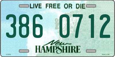 NH license plate 3860712